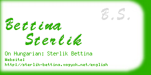 bettina sterlik business card